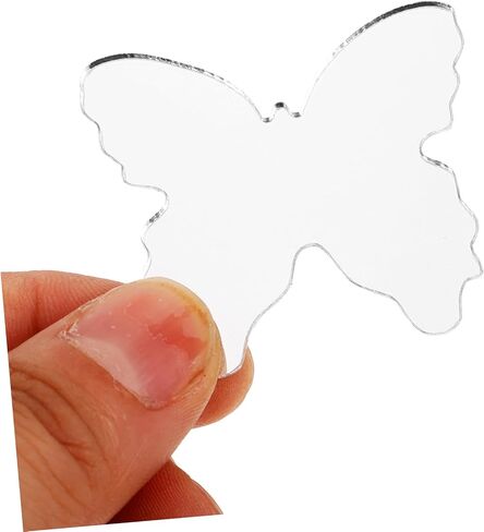 Gadpiparty 5pcs Self-Adhesive Mini Mirror Decals for Smartphone Butterfly Shape Mirror Sticker Portable Makeup Stick Phone Back Phone Charm in Saudi Arabia