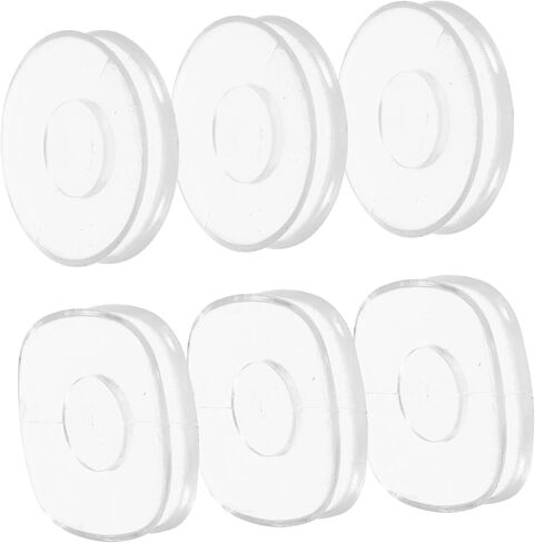TEHAUX 6pcs Nano Non- Adhesive Pads Traceless Transparent Phone Holder for Home Office Multi-Functional Sticky Grippers for Organizing Cables and Items Square Round in Saudi Arabia