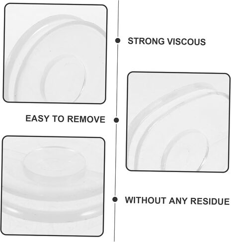 TEHAUX 6pcs Nano Non- Adhesive Pads Traceless Transparent Phone Holder for Home Office Multi-Functional Sticky Grippers for Organizing Cables and Items Square Round in Saudi Arabia