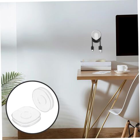 TEHAUX 6pcs Nano Non- Adhesive Pads Traceless Transparent Phone Holder for Home Office Multi-Functional Sticky Grippers for Organizing Cables and Items Square Round in Saudi Arabia