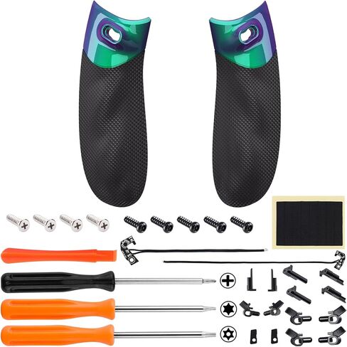 eXtremeRate Flexor Clicky Rubberized Side Rail Grips Trigger Stop Kit for Xbox Series X & S Controller, Ergonomic Trigger Stopper Handle Grips for Xbox Core Controller - Diamond Textured Scarlet Red in Saudi Arabia