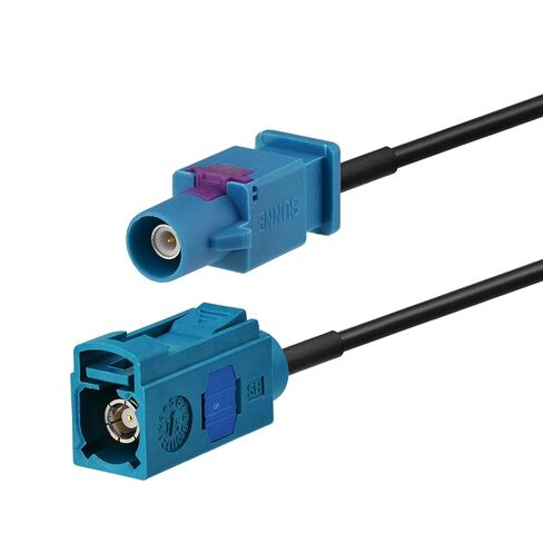 Fakra Z Male to Female 12 Inch 30cm Car Antenna Extension Cable for Vehicle Stereo Android Head Unit GPS Navigation Sirius XM Satellite Radio AM FM Radio 4G LTE Telematics Bluetooth Module in Kuwait