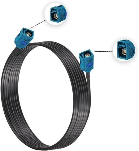Fakra Z Female to Female 3 feet 1m Car Antenna Extension Cable for Vehicle Stereo Android Head Unit GPS Navigation Sirius XM Satellite Radio AM FM Radio 4G LTE Telematics Bluetooth Module in Saudi Arabia