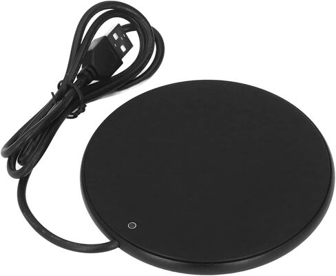 Sanpyl المنزل مكتب القهوة القدح دفئا 55 درجة مئوية درجة حرارة ثابتة USB شمعة دفئا مادة سبائك الألومنيوم (أسود) in Saudi Arabia