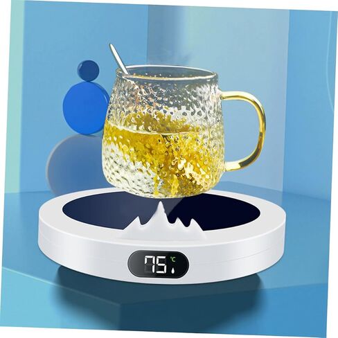 Cabilock USB Desk Cup Warmer with Constant Temperature Non Slip Base Coffee Mug Heater Pad for Home Office Dorm Automatic Hour Shut Off Milk and Beverage Warmer White USB Without Adapter in Saudi Arabia