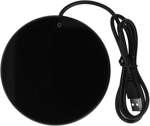 Sanpyl المنزل مكتب القهوة القدح دفئا 55 درجة مئوية درجة حرارة ثابتة USB شمعة دفئا مادة سبائك الألومنيوم (أسود) in Saudi Arabia