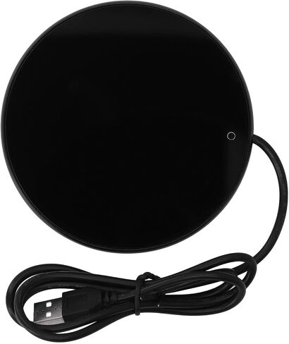 Sanpyl المنزل مكتب القهوة القدح دفئا 55 درجة مئوية درجة حرارة ثابتة USB شمعة دفئا مادة سبائك الألومنيوم (أسود) in Saudi Arabia