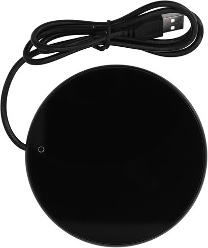 Sanpyl المنزل مكتب القهوة القدح دفئا 55 درجة مئوية درجة حرارة ثابتة USB شمعة دفئا مادة سبائك الألومنيوم (أسود) in Saudi Arabia