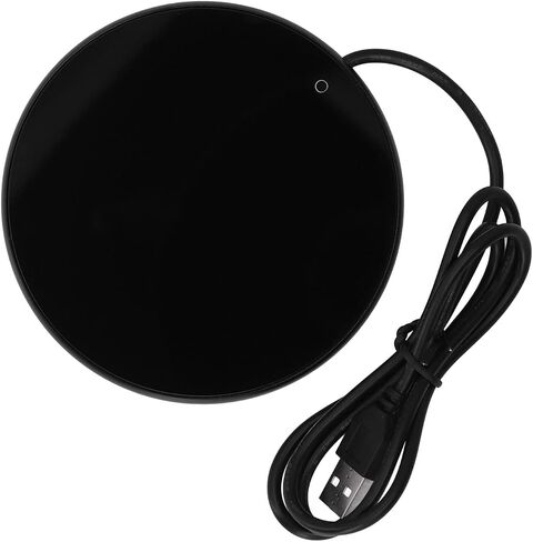 Sanpyl المنزل مكتب القهوة القدح دفئا 55 درجة مئوية درجة حرارة ثابتة USB شمعة دفئا مادة سبائك الألومنيوم (أسود) in Saudi Arabia