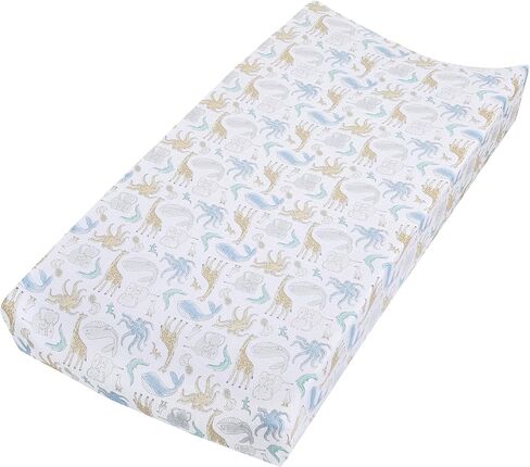 aden + anais Essentials Changing Pad Cover, 100% Cotton Muslin, Super Soft & Breathable, Tailored Snug Fit, Single, Farm to Table - Avocados in Saudi Arabia