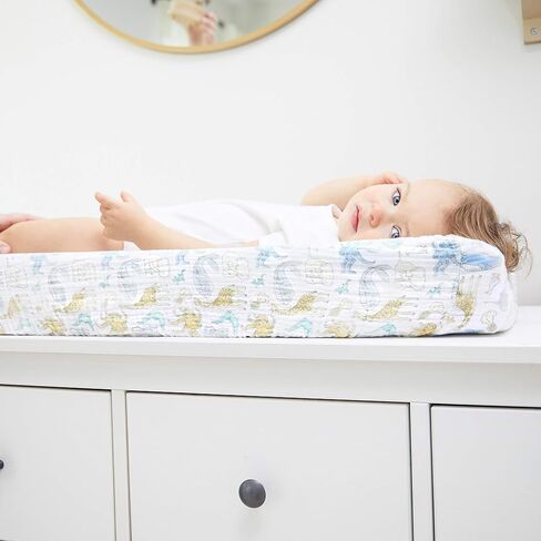 aden + anais Essentials Changing Pad Cover, 100% Cotton Muslin, Super Soft & Breathable, Tailored Snug Fit, Single, Farm to Table - Avocados in Saudi Arabia