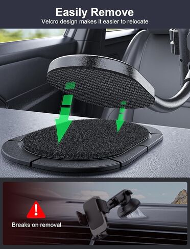 MOKPR Wireless Car Charger, Adjustable Gooseneck Car Mount Auto-Clamping Car Charger, Dashboard [with Anti Shake stabilizer] Phone Holder fit for iPhone 17 16 15 14 13 12, Samsung S24 S23 S22, etc in Saudi Arabia