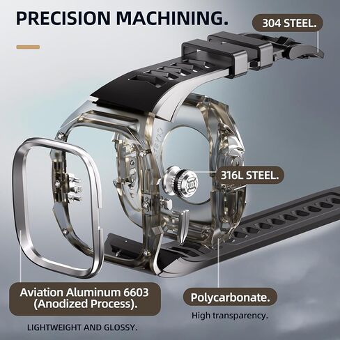 حافظة لساعة Apple Watch Ultra 3/2/1 مقاس 49 مم [تصميم مفتوح بنقرة واحدة] [إطار داخلي من سبائك الألومنيوم] [مقاوم للصدمات من الدرجة العسكرية] غطاء فاخر ومتين مع حزام لساعة Apple 49 مم (أسود إجمالي) in Kuwait