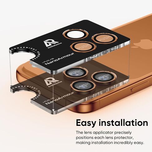 FLOLAB NanoArmour for iPhone 17 Pro Max/iPhone 17 Pro Camera Lens Protector - Anti-Reflective, Durable Tempered Glass with Aluminum Ring, TruColors, Ultra Clear, Easy Install - Deep Blue in Saudi Arabia