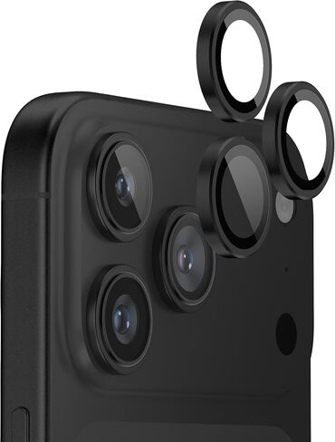 FLOLAB NanoArmour for iPhone 17 Pro Max/iPhone 17 Pro Camera Lens Protector - Anti-Reflective, Durable Tempered Glass with Aluminum Ring, TruColors, Ultra Clear, Easy Install - Deep Blue in Saudi Arabia