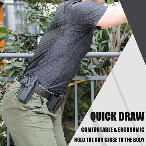 M P 2.0 9mm Holster for S&W M&P 9mm/.40 Full-Size, S&W M&P 2.0 9mm/40 Compact(Not for Shield), Belt Carry Gun Holster, Adjustable Cant OWB Paddle MP Holster & Quick Draw - Right Handed in Saudi Arabia