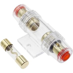 1Set Fuse Holder Block for Car Vehicle Subwoofer Audio in Line AMP Amplifier Cable Gauge Gold Plated(40A) in Saudi Arabia