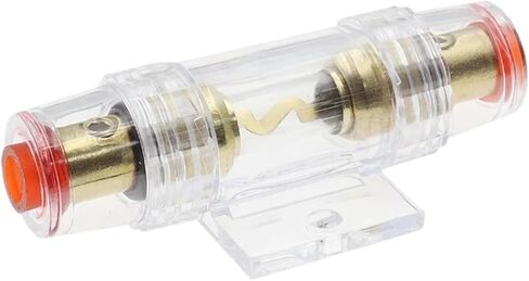 1Set Fuse Holder Block for Car Vehicle Subwoofer Audio in Line AMP Amplifier Cable Gauge Gold Plated(40A) in Saudi Arabia