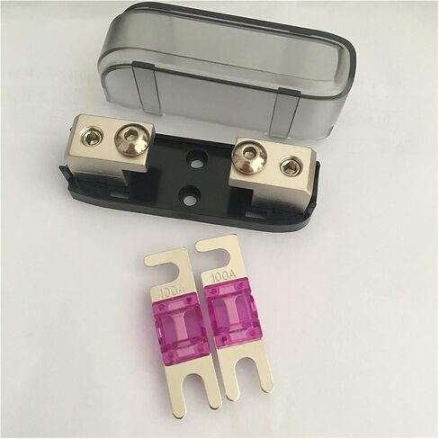 Car Audio Bolt-on Fuse Auto Mini ANL AFS Car Fuse Holder Block with 2pcs Fuses(1 Holder 2x100A Fuse) in Saudi Arabia