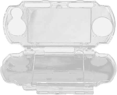 Transparent Protective Case for PSP, Hard Case Clear Protective Cover Stylish Shockproof Replacement for 2000 3000 Game Console with Movie Bracket in Saudi Arabia