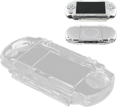 Transparent Protective Case for PSP, Hard Case Clear Protective Cover Stylish Shockproof Replacement for 2000 3000 Game Console with Movie Bracket in Saudi Arabia