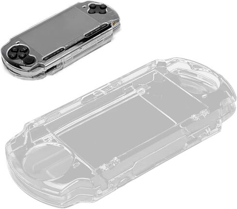 Transparent Protective Case for PSP, Hard Case Clear Protective Cover Stylish Shockproof Replacement for 2000 3000 Game Console with Movie Bracket in Saudi Arabia
