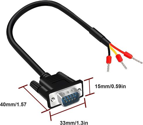 6.5ft/2m DB9 Male Connector RS232 RS485 Serial Port Cable Adapters Solderless 9-Pin COM Port Breakout Replacement Cable: 235 in Saudi Arabia