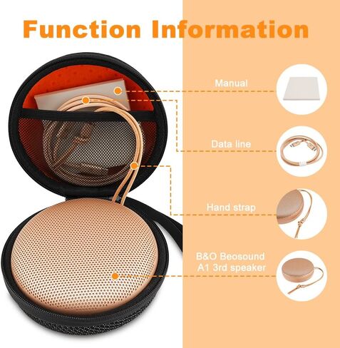 Portable Storage Case for Bang & Olufsen Beosound A1 Speaker(1nd/2nd/3nd Generation), Beoplay A1 Hard Case Shell & Soft Lining, Anti-Drop and Shock Absorption in Saudi Arabia