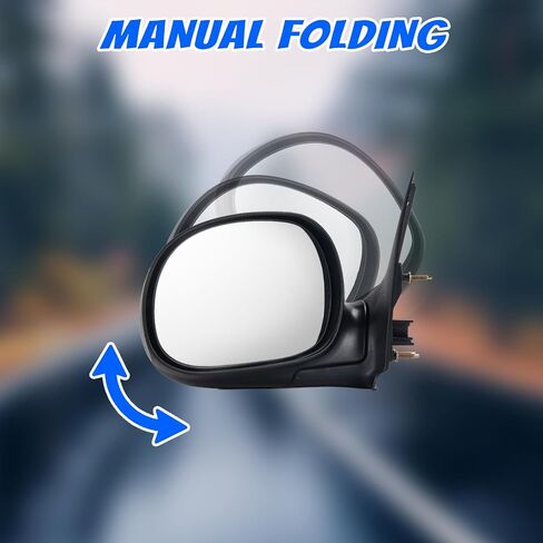 PZ Front Left & Right Side Manual Dual Glass Side View Door Mirror Compatible for 02-08 FORD E150 E250 E350 E450 E550 Club Wagon Econoline Super Duty Fits FO1320253 FO1321253 3C2Z17682FAA 3C2Z17683FAA in Saudi Arabia