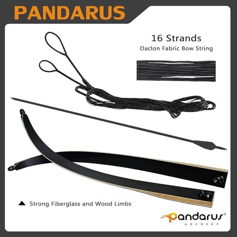 Wooden Takedown Recurve Bow 62" Right Handed for Outdoor Training Practice Recurve Bow for Adult & Youth Beginner in Kuwait