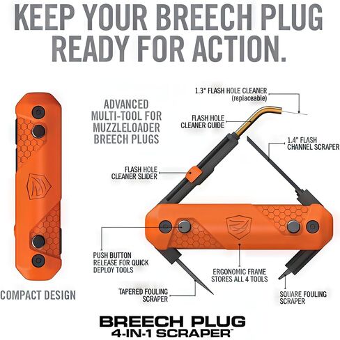 Real Avid Breech Plug Cleaning Options - Choose Between Master Maintenance Kit or 4-in-1 Scraper - Muzzleloader Cleaning Kit for Gun Maintenance in Saudi Arabia