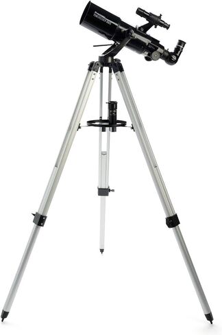Celestron PowerSeeker 60AZ Refractor Telescope for Moon & Planet Viewing | Larger 60mm Objective Lens, Bright Lunar & Planetary Views, Manual Alt-Azimuth Controls, Adjustable Tripod, Easy to Use in Saudi Arabia