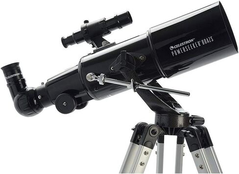 Celestron PowerSeeker 60AZ Refractor Telescope for Moon & Planet Viewing | Larger 60mm Objective Lens, Bright Lunar & Planetary Views, Manual Alt-Azimuth Controls, Adjustable Tripod, Easy to Use in Saudi Arabia