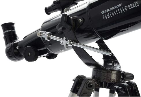 Celestron PowerSeeker 60AZ Refractor Telescope for Moon & Planet Viewing | Larger 60mm Objective Lens, Bright Lunar & Planetary Views, Manual Alt-Azimuth Controls, Adjustable Tripod, Easy to Use in Saudi Arabia