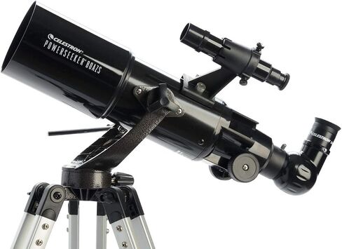 Celestron PowerSeeker 60AZ Refractor Telescope for Moon & Planet Viewing | Larger 60mm Objective Lens, Bright Lunar & Planetary Views, Manual Alt-Azimuth Controls, Adjustable Tripod, Easy to Use in Saudi Arabia
