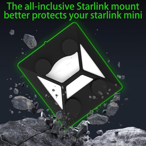 Starlink Mini Mount,Flat Starlink Mini Magnet Roof Car Mount,Quick-Release,Magnet Shield Mounting Kit/Accessories Suitable for RV, Van, Boat, Yacht, Truck(Black) in Saudi Arabia