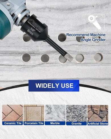 SHDIATOOL Diamond Core Drill Bits 1-3/8 Inch for Porcelain Ceramic Tile Marble Brick Vacuum Brazed Hole Saw 35mm in Saudi Arabia