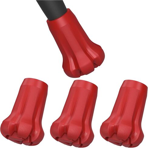Generic 4 Pack Hiking Pole Tips, Rubber, Wear Tear Resistant, for Trekking Poles, Walking Sticks, Hiking Canes in Saudi Arabia