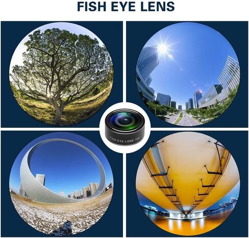 5 in 1 Phone Camera Lens Kit, 2X Optical Zoom Telephoto Lens & 198° Fisheye Lens & 0.63x Wide Angle Lens & 15x Macro Lens & CPL Lens for iPhone, Samsung and More in Saudi Arabia