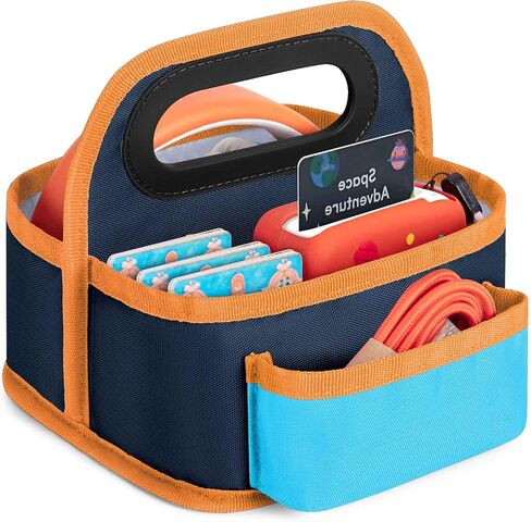 Carrying Case Compatible with Yoto Mini (2024 Edition), Handle Bag for Audio Music Player and Headphone, 4 Separate Card Slots, 1 Front Pocket for Accessories, Blue, Case Only in Saudi Arabia