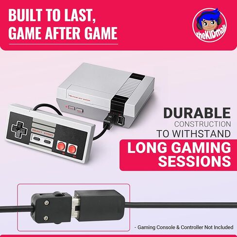 حزمة TheKidMall مكونة من 2 كابلات تمديد لوحدة التحكم متوافقة مع Nintendo NES Classic (نظام نينتندو الترفيهي) - 9 أقدام و8 بوصات (3 أمتار) حزمة من 2 | سلك تمديد طويل in Saudi Arabia