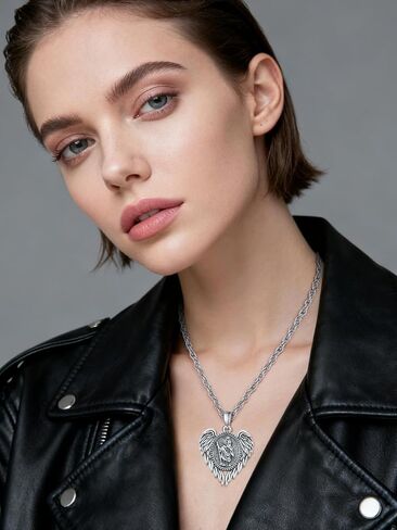 925 Sterling Silver Cross Crucifix Pendant Necklace for Men Women Saint Medal Christian Religious Necklace for Men in Saudi Arabia