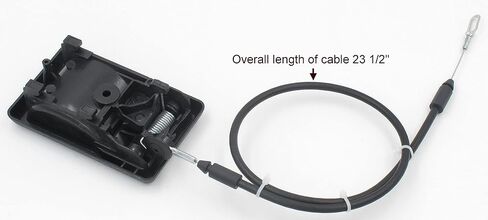 مقبض تحرير كرسي فلابر ستايل، مقابض كرسي استبدال المسار للممر والعمل، سلك مكشوف 2 5/8 بوصة، طرف بيضاوي، الطول الإجمالي للكابل 23 1/2 بوصة (بني) in Kuwait