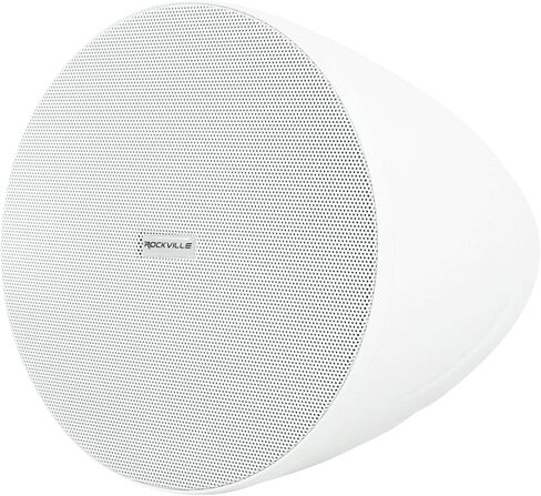 Rockville PEN-65T White 6.5" 70V/100V/8-Ohm Hanging Pendant Speakers, Crisp Audio, Simple Setup, Sturdy Design, Perfect for Offices and Cafes (6 Item) in Saudi Arabia