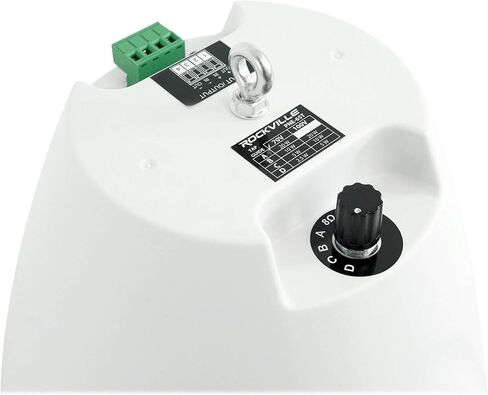 Rockville PEN-65T White 6.5" 70V/100V/8-Ohm Hanging Pendant Speakers, Crisp Audio, Simple Setup, Sturdy Design, Perfect for Offices and Cafes (6 Item) in Saudi Arabia