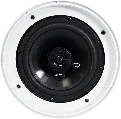 Rockville PEN-65T White 6.5" 70V/100V/8-Ohm Hanging Pendant Speakers, Crisp Audio, Simple Setup, Sturdy Design, Perfect for Offices and Cafes (6 Item) in Saudi Arabia