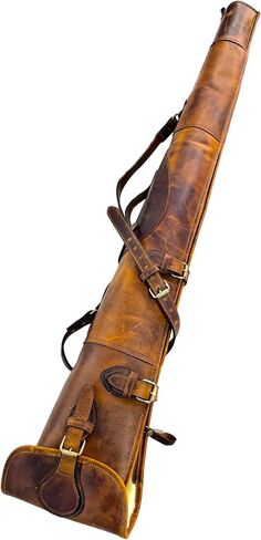 Cowhide Leather Holster Rifle Bag Unscoped Gun Cases Scabbard Rifle Sling Handmade Shotgun Case Hunting Case Scoped & Unscoped in Saudi Arabia