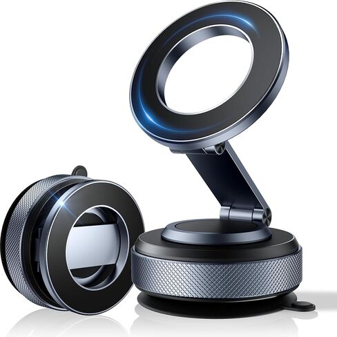 Magnetic Phone Holder for Car, Aerospace Aluminum iPhone Mount with 3200gf Magnet & 80LBS Vacuum Suction, 360° Adjustable Dashboard Mount Compatible with MagSafe iPhone 17 Pro Max/16/15/14/13 in Saudi Arabia