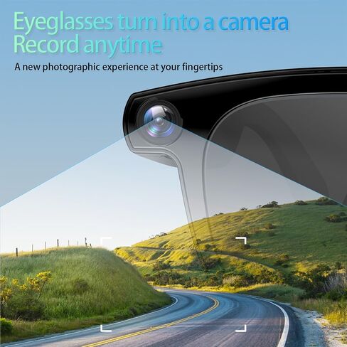 AI Smart Glasses with HD Camera,AI Real-Time Translation, Bluetooth 5.3 Audio for Photos & Videos, Assistant Conversation, Suitable for Vlogging,Cycling, Hiking Travel, Business in Saudi Arabia