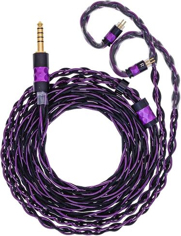 Yongse DarkSoul HiFi Upgrade Cable 8-Strand 4N Pure Silver & 5N Copper-Silver Composite for Timeless/ZERO/EM6L IEMs - 0.78 2-Pin (4.4mm Balanced) in Kuwait